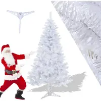 TolleTour 120cm Arbre de Noël artificiel, Sapin avec support métallique, Arbre de Noël 220 pointes aiguilles PVC, Arbre artificiel Noël système de pliage blanc