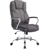 BellaFurn Chaise de bureau tissu V2 - chaise de direction - design ergonomique, convient jusqu'à 210 kg | couleur : gris foncé