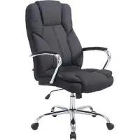 BellaFurn Fauteuil de direction - chaise de bureau - hauteur d'assise ergonomique, extrêmement robuste | couleur : noir