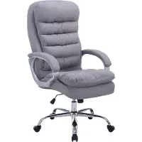 BellaFurn Chaise de bureau ergonomique XXL - Chaise de bureau - Tissu d'entretien facile UpleCholsthery | Couleur : Gris