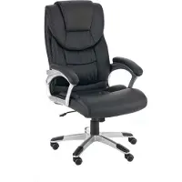 BellaFurn Chaise de bureau ergonomique - chaise de bureau - fonction atout, similicuir, réglable en continu | Couleur : noir