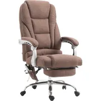 BellaFurn Chaise de massage ergonomique - Chaise de bureau confortable - Réglable en hauteur et repose-pieds | Couleur : Marron
