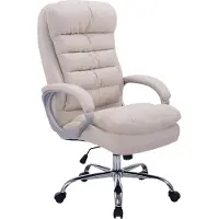 BellaFurn Chaise de bureau ergonomique XXL - Chaise de bureau - Tissu d'entretien facile UpleCholsthery | Couleur : Crème