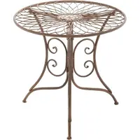 BellaFurn Round Side Table Art Nouveau - Balcon Table - Weatherwast Design | Teinte : brun antique