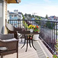 Northix Table d'appoint de jardin en fonte d'aluminium - Résistante aux intempéries