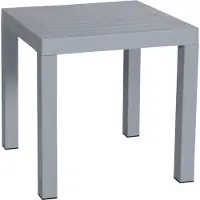 BellaFurn Table d'appoint - Élégante - Résistante aux intempéries - Matériaux de haute qualité. Couleur : Gris