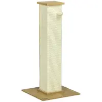 BellaFurn Arbre à chat avec sisal et jouet en forme de balle | Couleur : chêne + crème blanc | Dimensions : 38x38x80 cm