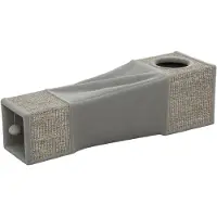 BellaFurn Tunnel pour chats avec zones de grattage et 2 cages pour chats | Couleur : marron, gris | Dimensions : 30x98x30 cm