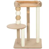 BellaFurn Tour pour chat avec griffoir, idéale pour les grandes races | Couleur : marron (ou café) | Dimensions : 54 x 56 x 86 cm