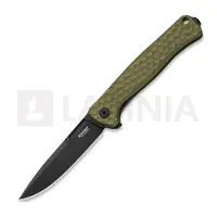 Lionsteel Couteau pliant Emmet - MagnaCut B/W - Solid Alu, vert