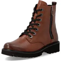 Remonte : Bottines à lacets marron pour femmes, style décontracté