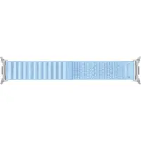 Samsung Bracelet en tissu original pour Galaxy Watch 9 (40/44mm) / Watch 8 (40/44mm) / Classic (46mm) - Taille S/M - Bleu