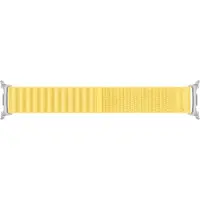 Samsung Bracelet en tissu original pour Galaxy Watch 9 (40/44mm) / Watch 8 (40/44mm) / Classic (46mm) - Taille S/M - Jaune