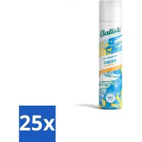 Batiste - Fresh - Shampooing sec - Parfum frais et propre - Rafraîchit et donne de la tenue - 200 ml - Pack avantage - 25 pièces