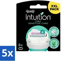 Wilkinson Lames de rasoir Intuition 2-en-1 Sensitive Care - 6 lames - Lot avantageux - 5 pièces