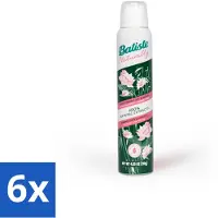 Batiste - Naturellement fibre de bambou & gardénia - Shampooing sec - Fortifie et rafraîchit - 100 % naturel - 200 ml - Pack avantage - 6 pièces