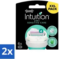 Wilkinson Lames de rasoir Intuition 2-en-1 Sensitive Care - 6 lames - Lot avantageux - 2 pièces