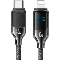 Usams Kabel Usb-C Na Lightning 30W 1,2M Digital Display Zinc Alloy Fast Charging Data Cable Hx Series Sj741Usb01 (Us-Sj741)