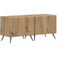 vidaXL Meuble TV LED, 5 pièces, bois composite imitation chêne artisanal