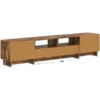 vidaXL Meuble TV LED, 5 pièces, imitation chêne fumé, panneaux de particules