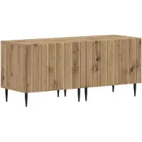 vidaXL Meuble TV LED, 5 pièces, bois composite imitation chêne artisanal