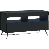 vidaXL Meuble TV LED, 5 pièces, noir, en panneaux de particules