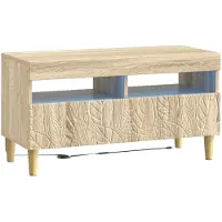 vidaXL Meuble TV LED en bois imitation chêne Sonoma, marque