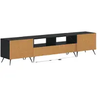 vidaXL Meuble TV LED, 5 pièces, noir, en panneaux de particules