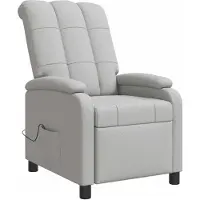 vidaXL Fauteuil de massage relaxant , couleur gris nuage, revêtement en tissu