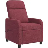 vidaXL Fauteuil de relaxation massant, couleur vin, revêtement en tissu