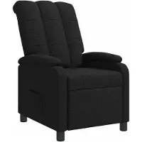 vidaXL Fauteuil de relaxation noir tissu
