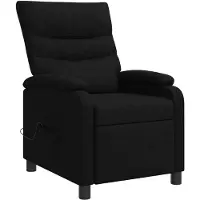 vidaXL Fauteuil de relaxation de massage, noir, revêtement en tissu, marque