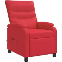 vidaXL Fauteuil de relaxation de massage, rouge, en similicuir, de la marque