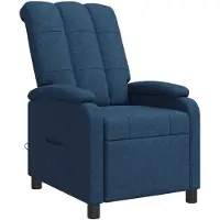 vidaXL Fauteuil de relaxation massant, bleu, revêtement en tissu, marque