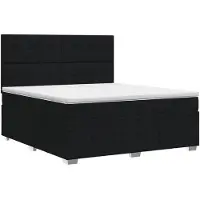 vidaXL Lit boxspring avec matelas noir 140 x 200 cm Tissu