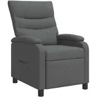 vidaXL Fauteuil de relaxation gris foncé Tissu