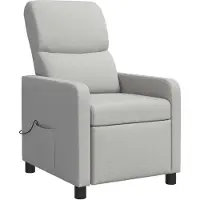vidaXL Fauteuil de massage relaxant , couleur gris nuage, revêtement en tissu