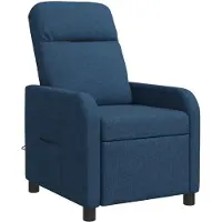 vidaXL Fauteuil de relaxation massant, bleu, revêtement en tissu, marque