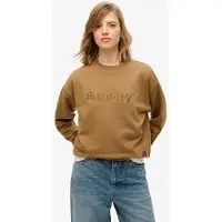 Superdry Emb Core Logo Loose Sweatshirt Marron XS Femme