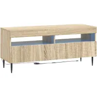 vidaXL Meuble TV LED en bois imitation chêne Sonoma, marque