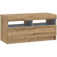vidaXL Meuble TV LED, 5 pièces, bois composite imitation chêne artisanal