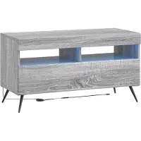 Syfax Meuble TV LED, couleur Sonoma gris, en panneaux de particules