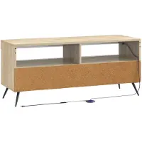 vidaXL Meuble TV LED en bois imitation chêne Sonoma, marque