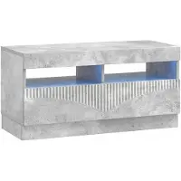 vidaXL , meuble TV LED, 5 pièces, gris béton, matériau de bois