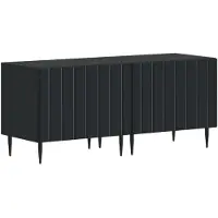 vidaXL Meuble TV LED, 5 pièces, noir, en panneaux de particules
