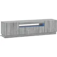 Syfax Meuble TV LED, couleur Sonoma gris, en panneaux de particules