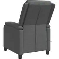 vidaXL Fauteuil de massage relax, couleur gris foncé, revêtement en tissu