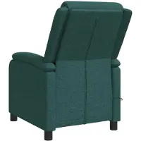 vidaXL Fauteuil de relaxation massant, couleur vert foncé, revêtement en tissu