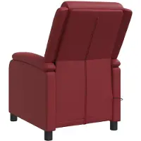 vidaXL Fauteuil de relaxation de massage, couleur rouge vin, revêtement en similicuir, marque