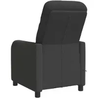 vidaXL Fauteuil de relaxation massant, couleur gris foncé, tissu bouclé